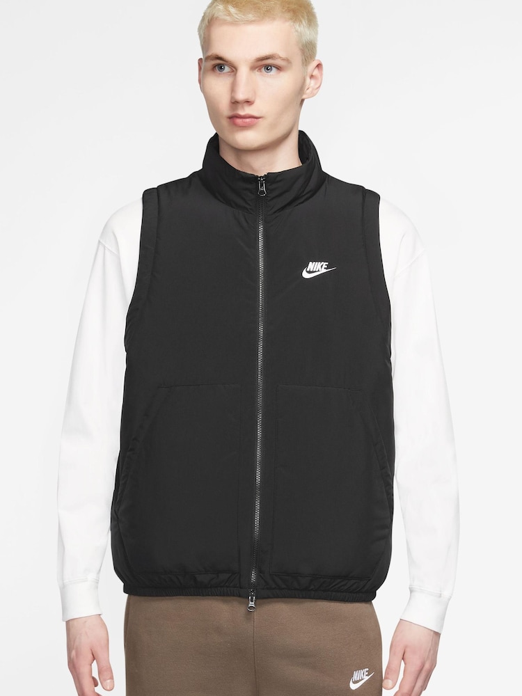 Nike Black Club Fleece Insulated Vest Jacket - Image 1 of 3