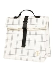 &Again Grey Grid Paper Cooler Lunch Bag - Image 2 of 3