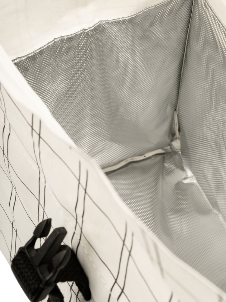 &Again Grey Grid Paper Cooler Lunch Bag - Image 3 of 3