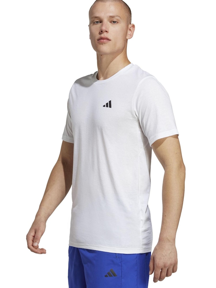 adidas White Train Essentials Feelready Training T-Shirt - Image 1 of 7 adidas White Train Essentials Feelready Training T-Shirt - Image 1 of 7