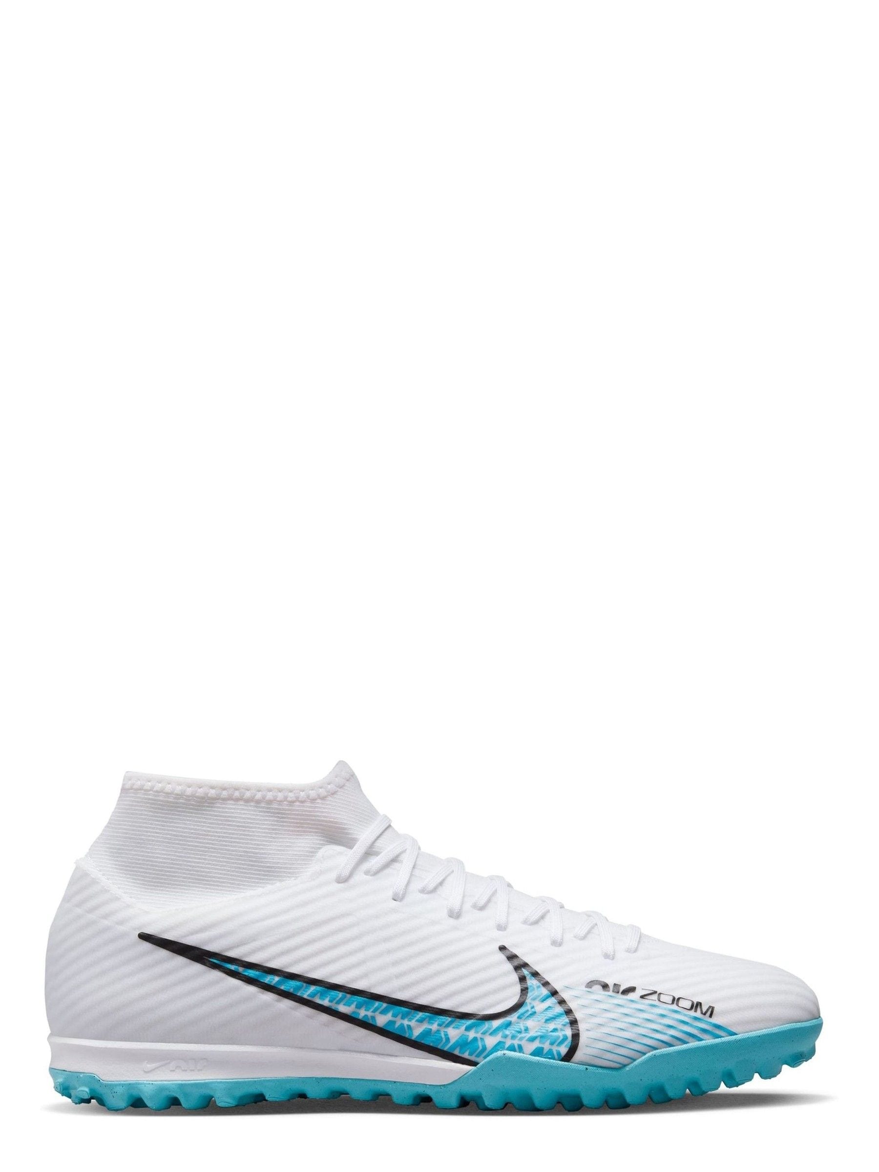 Nike mercurial superfly white and blue top