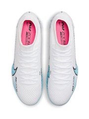 Nike White/Blue Adults Zoom Mercurial Superfly 9 Turf Ground Football Boots - Image 7 of 11