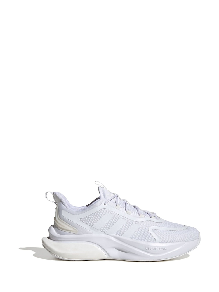 adidas White Sportswear Alphabounce+ Sustainable Bounce Trainers - Image 1 of 7