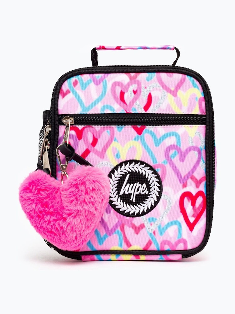 Hype. Pink Graffiti Hearts Lunch Box - Image 1 of 9 Hype. Pink Graffiti Hearts Lunch Box - Image 1 of 9