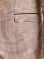 Taupe Skinny Check Suit: Jacket - Image 6 of 13