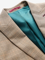 Taupe Skinny Check Suit: Jacket - Image 9 of 13
