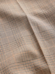 Taupe Skinny Skinny Fit Check Suit: Trousers - Image 9 of 9