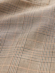 Taupe Regular Fit Check Suit Waistcoat - Image 11 of 12