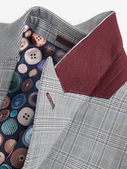 Grey Skinny Check Suit Jacket - Image 11 of 12