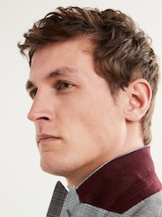 Grey Skinny Check Suit Jacket - Image 5 of 12