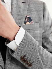 Grey Skinny Check Suit Jacket - Image 6 of 12