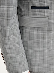 Grey Skinny Check Suit Jacket - Image 7 of 12
