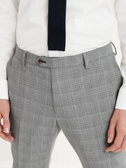 Grey Skinny Fit Check Suit: Trousers - Image 3 of 7