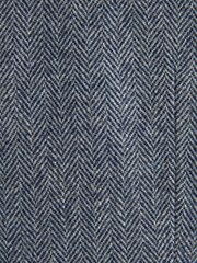 Navy Nova Fides Wool Blend Herringbone Suit Waistcoat - Image 11 of 13