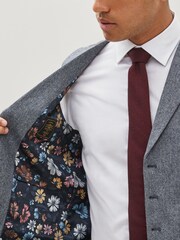Navy Nova Fides Wool Blend Herringbone Suit Waistcoat - Image 5 of 13