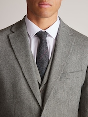 Sage Green Tailored Nova Fides Wool Herringbone Suit Jacket - Image 1 of 15
