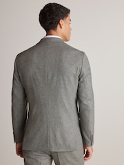 Sage Green Tailored Nova Fides Wool Herringbone Suit Jacket - Image 3 of 15