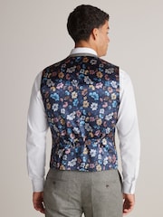 Sage Green Nova Fides Wool Blend Herringbone Suit Waistcoat - Image 2 of 12