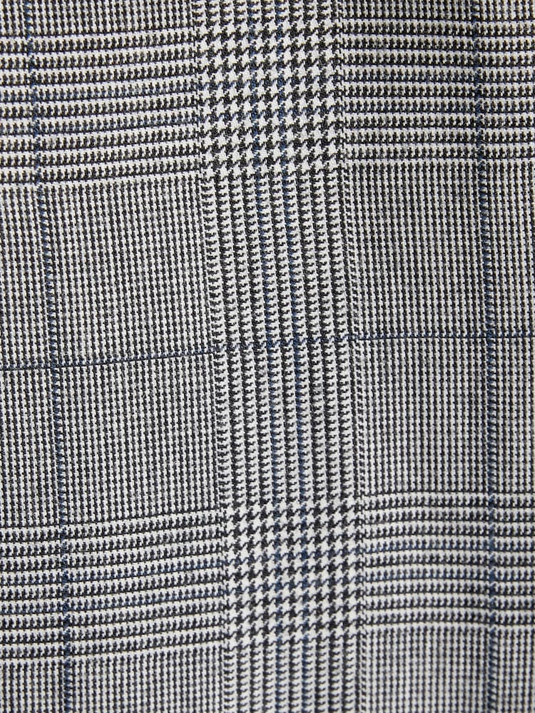 Mid Grey Tailored Fit Wool Blend Check Suit Jacket - Image 11 of 11