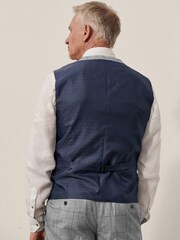 Mid Grey Wool Blend Check Suit Waistcoat - Image 3 of 9