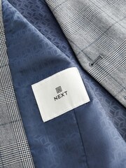 Mid Grey Wool Blend Check Suit Waistcoat - Image 8 of 9