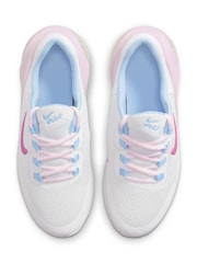Nike White/Pink Air Max 270 GO Youth Trainers - Image 5 of 8