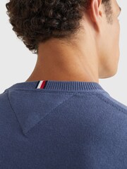 Tommy Hilfiger Cotton Blend Jumper With Cashmere - Image 3 of 3
