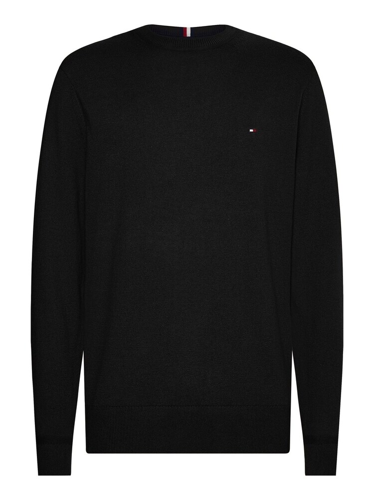 Tommy Hilfiger Black Cotton Blend Jumper With Cashmere - Image 1 of 3
