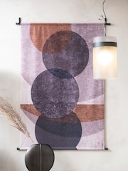 Libra Interiors Grey Velvet Elemental Circles Wall Hanging - Image 1 of 2