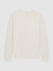 Reiss Off White Axl Jersey Cord Sweatshirt - Image 2 of 6