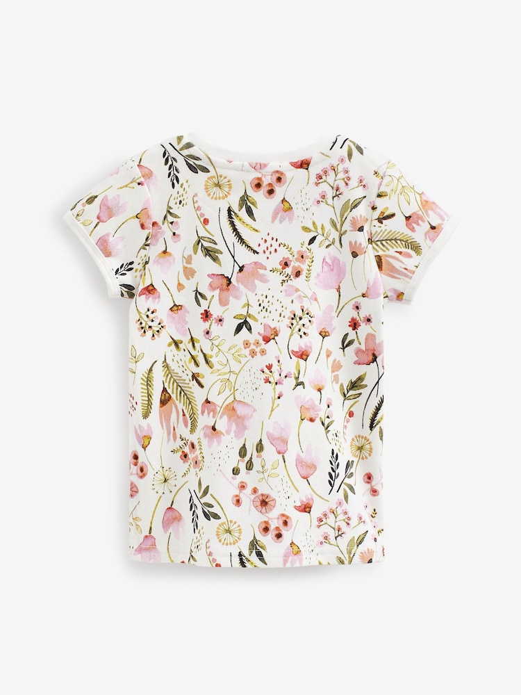 White/Pink Fairy Short Pyjamas 3 Pack (3-16yrs) - Image 2 of 3