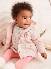 Peach Pink Duck Baby Rubberised Coat (0mths-2yrs) - Image 1 of 4