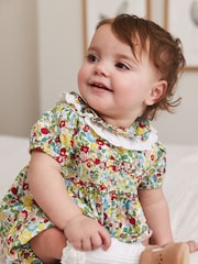 Green Ditsy Floral Baby Playsuit (0mths-2yrs) - Image 2 of 5