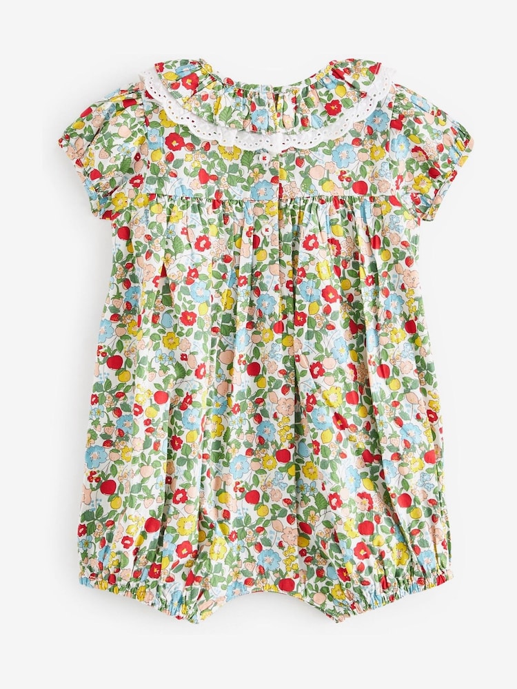 Green Ditsy Floral Baby Playsuit (0mths-2yrs) - Image 5 of 5 Green Ditsy Floral Baby Playsuit (0mths-2yrs) - Image 5 of 5