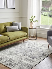 Black Mica Abstract Rug - Image 4 of 8