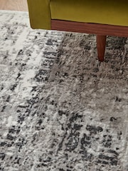 Black Mica Abstract Rug - Image 7 of 8