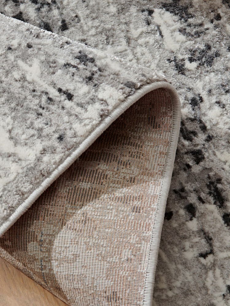 Black Mica Abstract Rug - Image 8 of 8