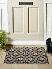 Grey Geometric Tile Doormat - Image 1 of 4