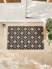 Grey Geometric Tile Doormat - Image 2 of 4