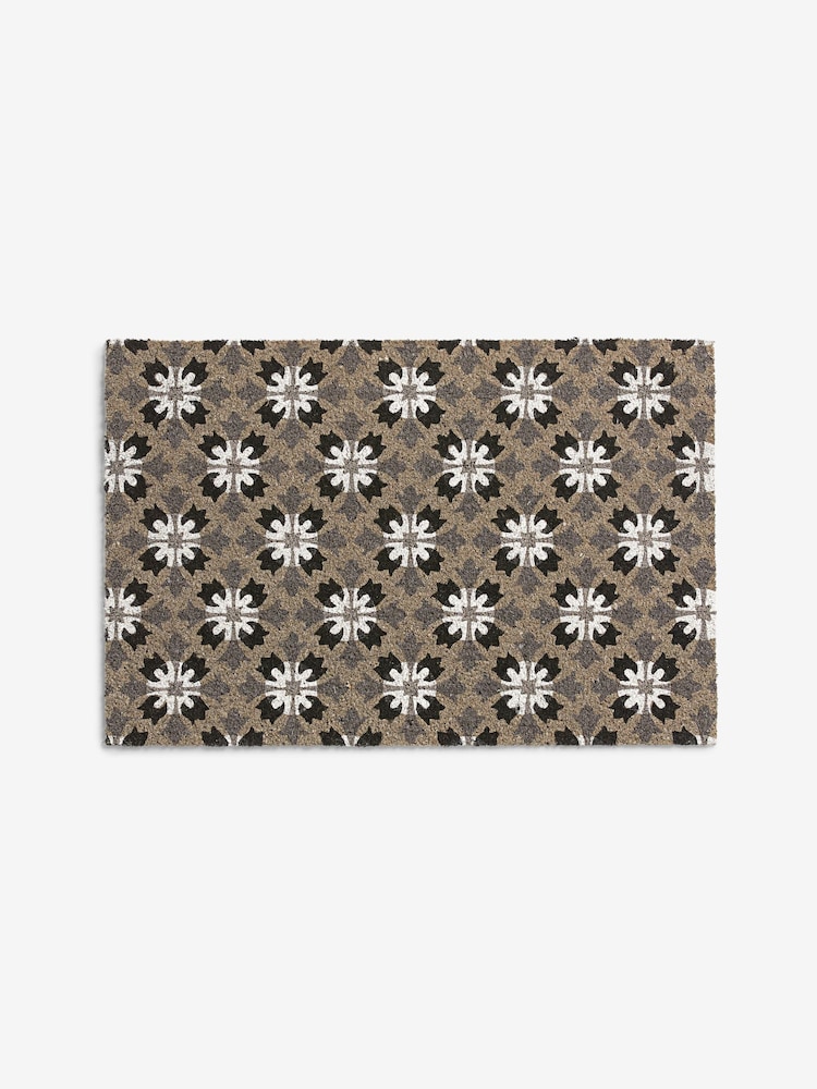 Grey Geometric Tile Doormat - Image 3 of 4