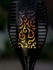 SolarCentre Black TrueFlame USB Solar Outdoor Torch Light - Image 1 of 2