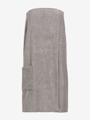 Dove Grey Cosy 100% Cotton Towelling Body Wrap - Image 4 of 4