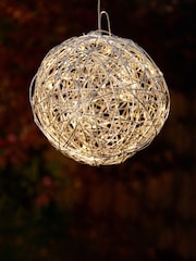 SolarCentre Silver Madison Solar Hanging Wire Ball Light - Image 1 of 2