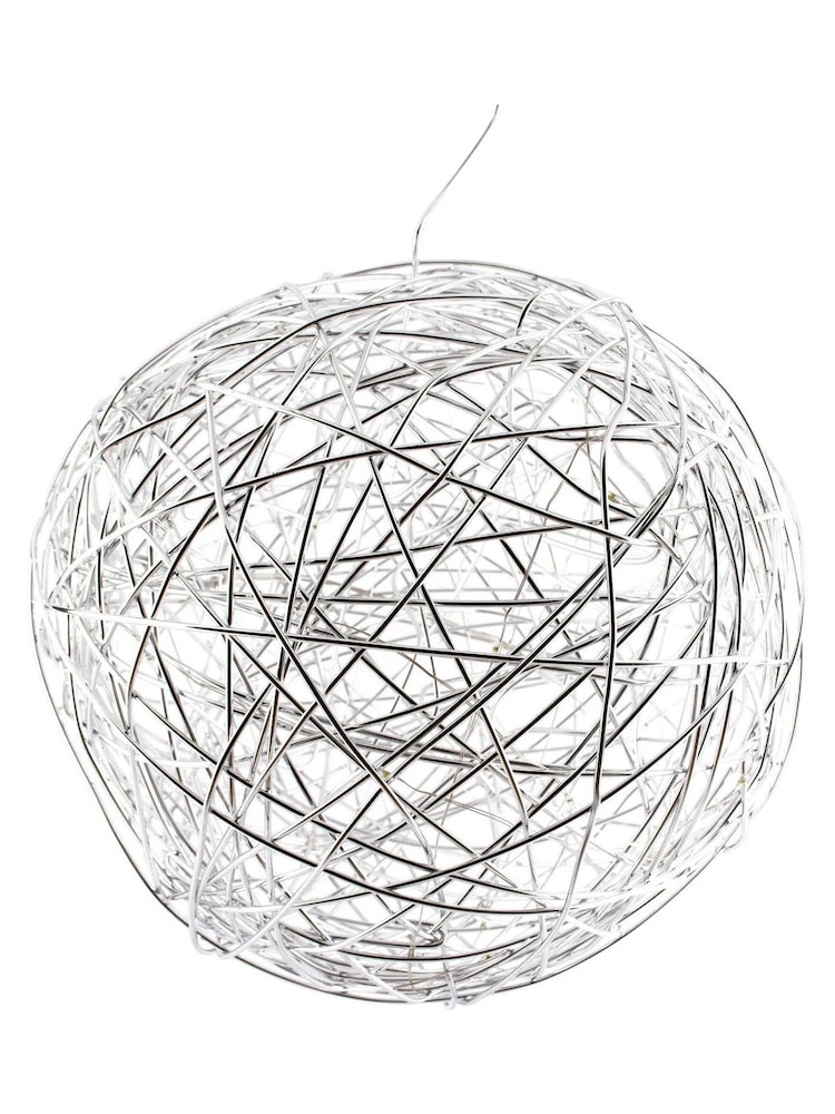 SolarCentre Silver Madison Solar Hanging Wire Ball Light - Image 2 of 2