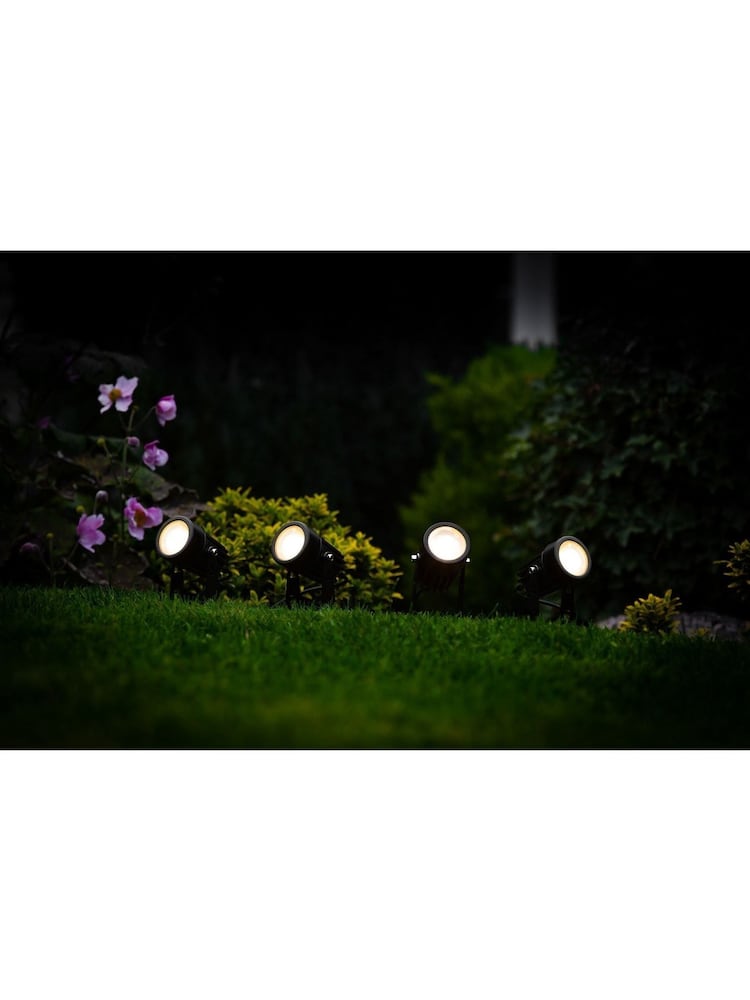 SolarCentre Set of 4 Black Atlas Solar Outdoor Spotlights - Image 1 of 2