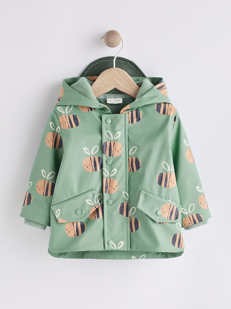 Sage Green Bee Baby Rubberised Coat - Image 1 of 6