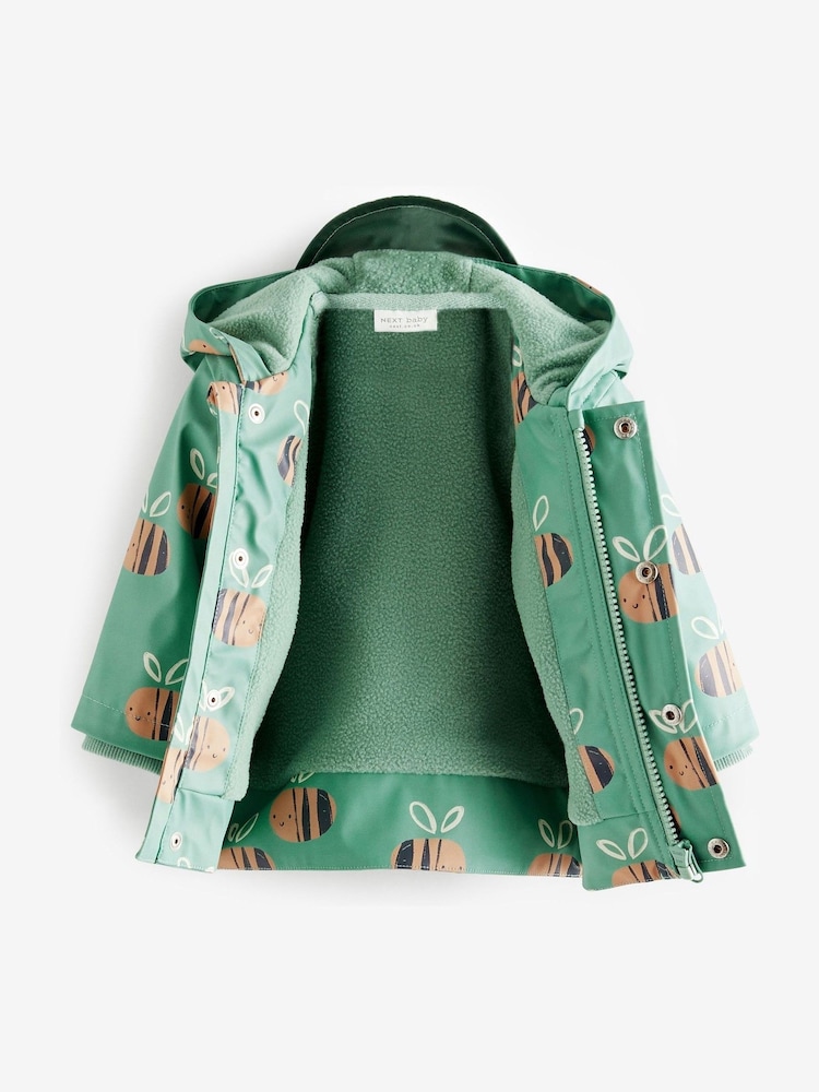Sage Green Bee Baby Rubberised Coat - Image 2 of 6