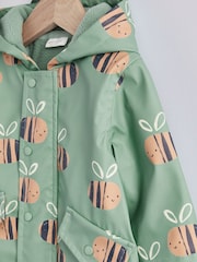 Sage Green Bee Baby Rubberised Coat - Image 3 of 6
