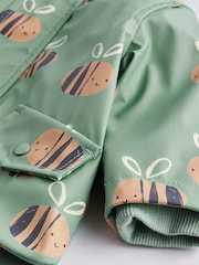 Sage Green Bee Baby Rubberised Coat - Image 4 of 6