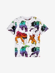 White Rainbow Marvel Avengers Short Sleeve T-Shirt (3-16yrs) - Image 1 of 2